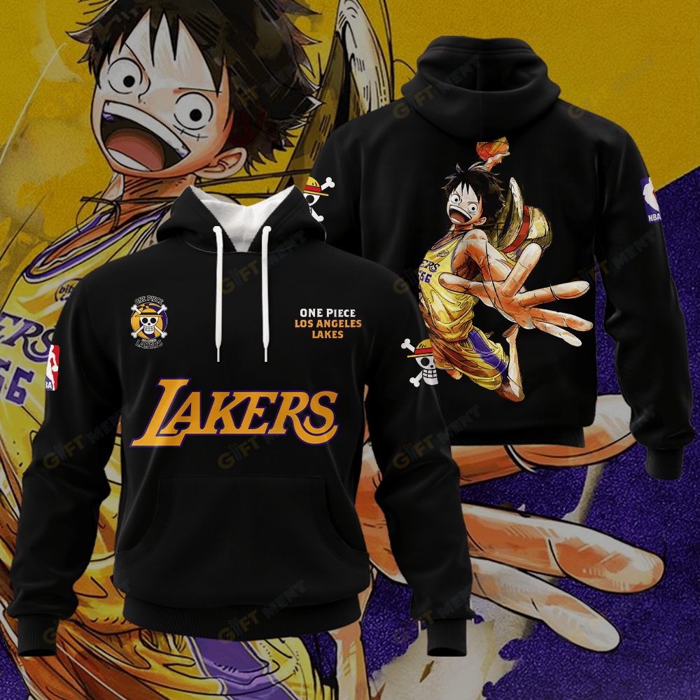 Luffy x LA Lakers 3D Apparel