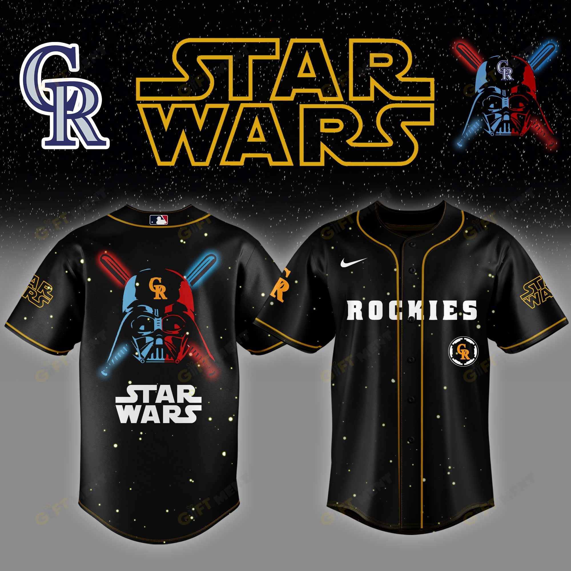 Colorado Rockies MLB x StarWars Baseball Jersey