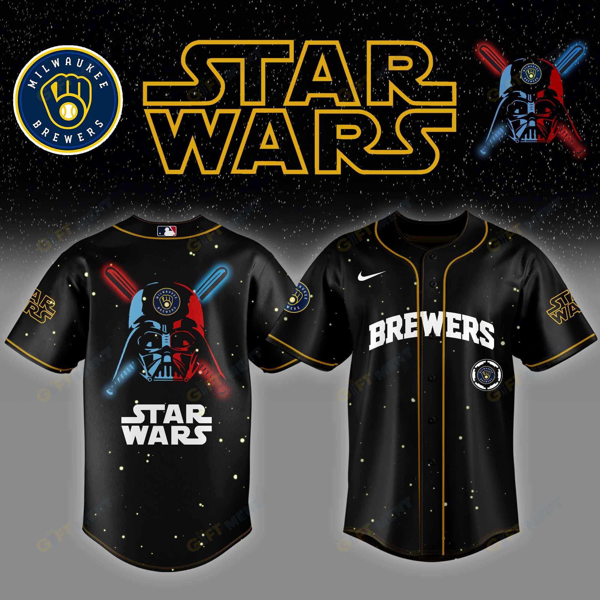 Milwaukee Brewers MLB x StarWars Baseball Jersey