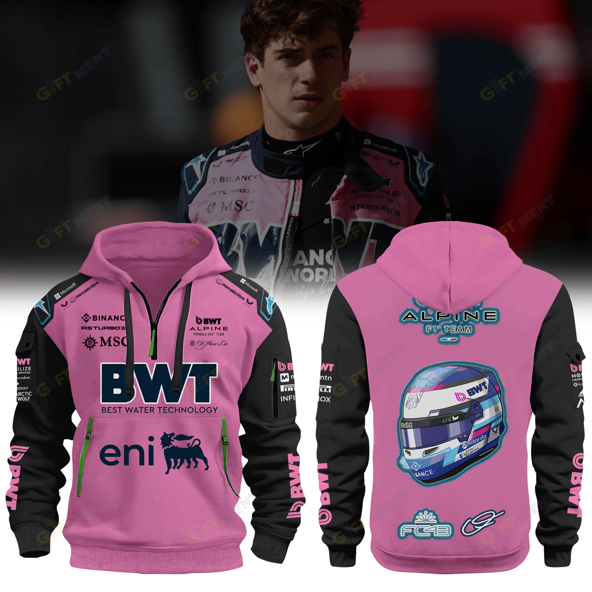BWT Alpine Franco Colapinto Half Zip Premium Hoodie