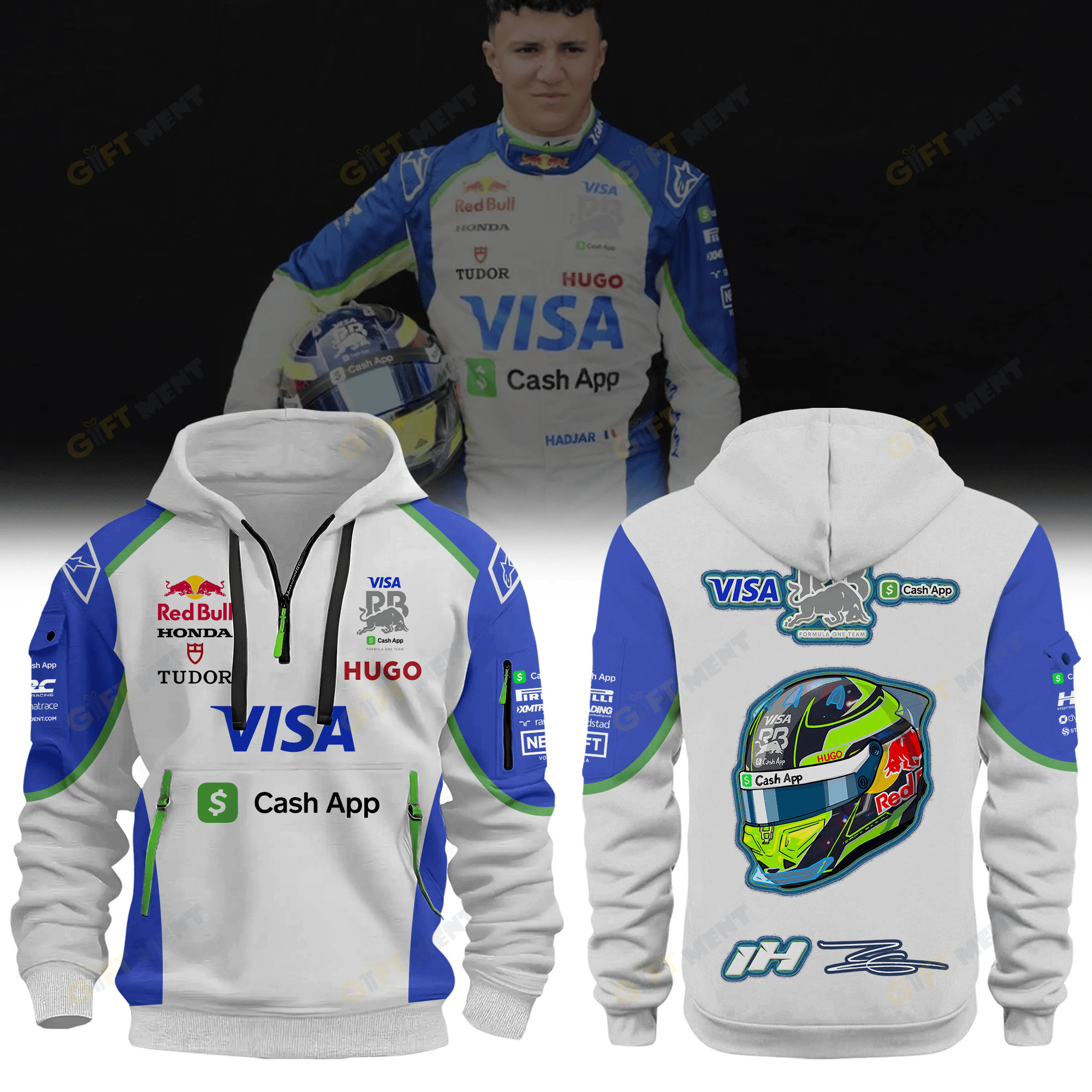 Racing Bulls Isack Hadjar Half Zip Premium Hoodie