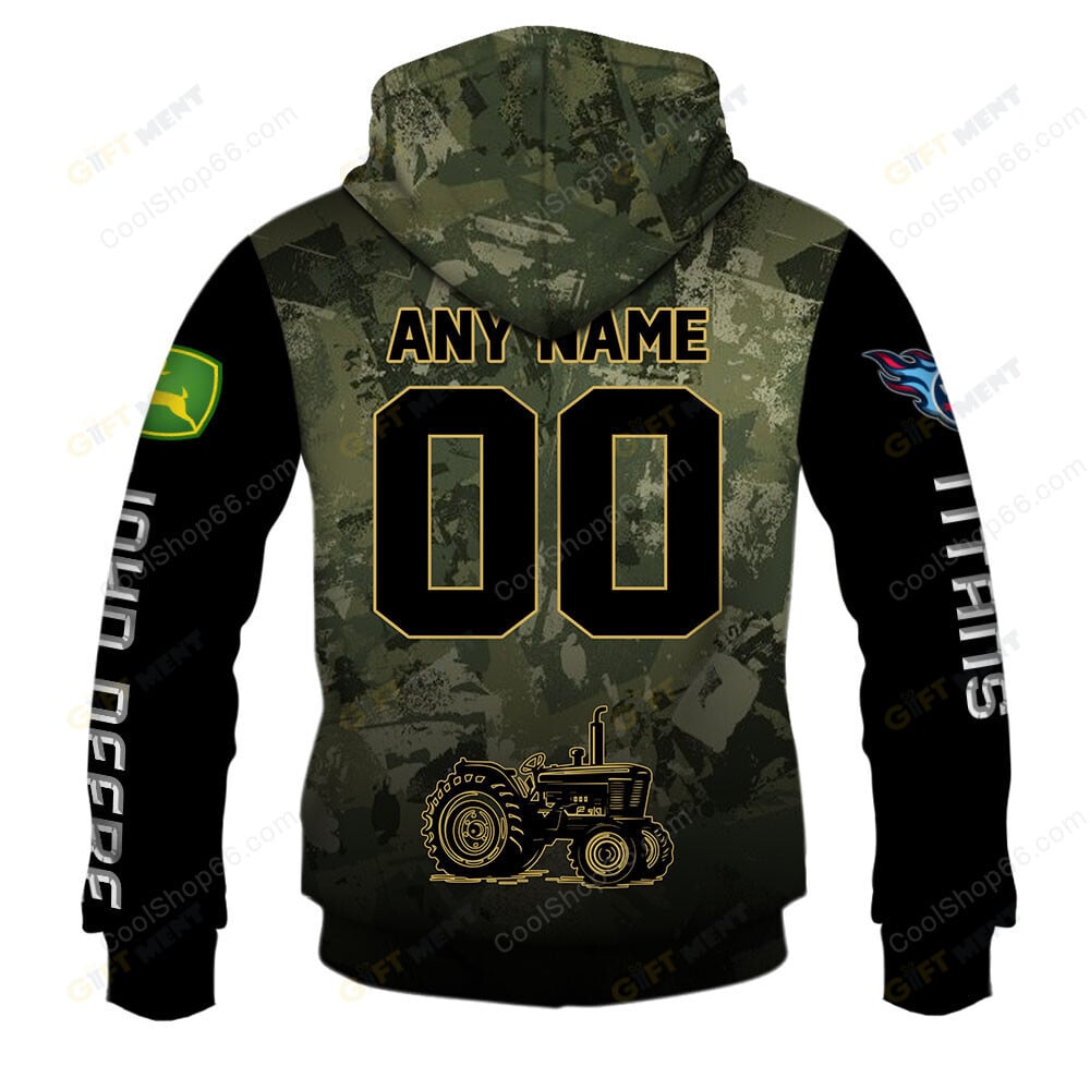 Tennessee Titans x John Deere Hoodie | Funny Green Character Premium Hoodie