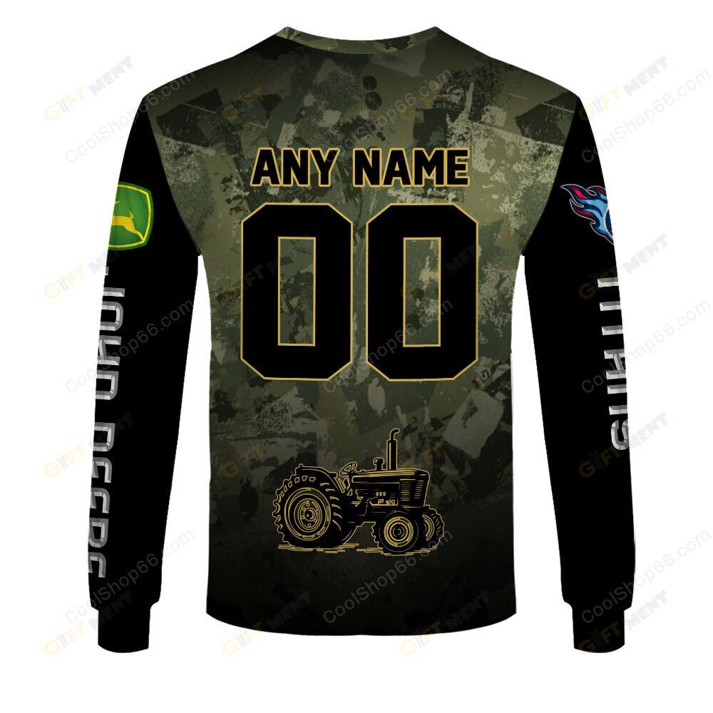 Tennessee Titans x John Deere Hoodie | Funny Green Character Premium Hoodie