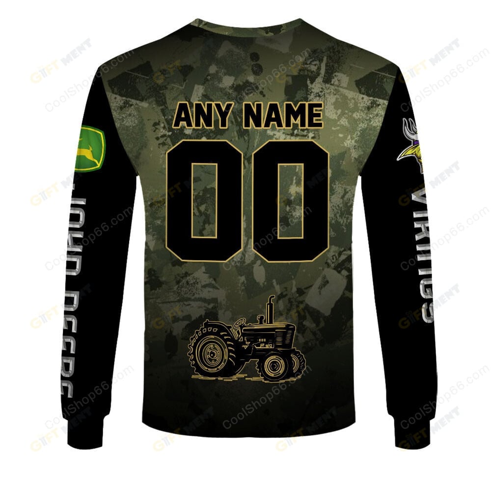 Minnesota Vikings x John Deere Hoodie | Funny Green Character Premium Hoodie