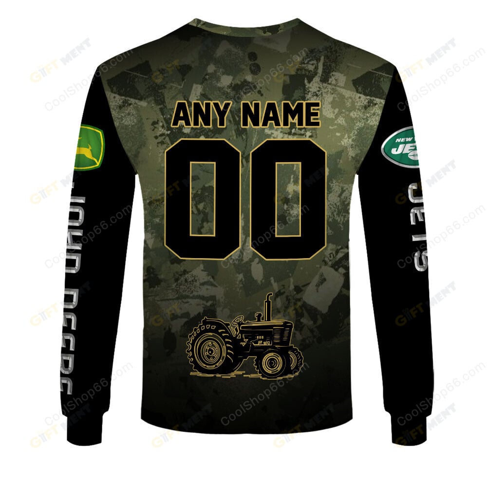 New York Jets x John Deere Hoodie | Funny Green Character Premium Hoodie