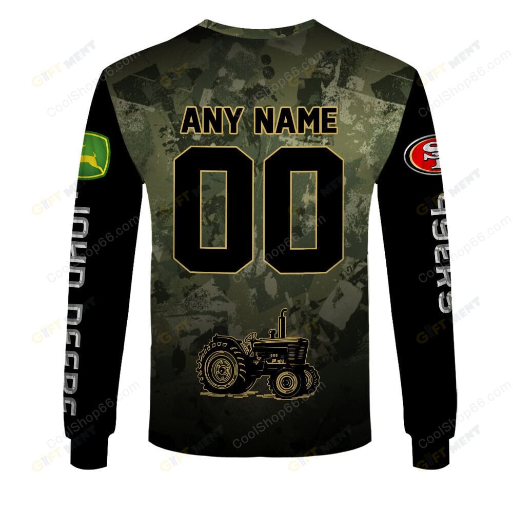 San Francisco 49ers x John Deere Hoodie | Funny Green Character Premium Hoodie