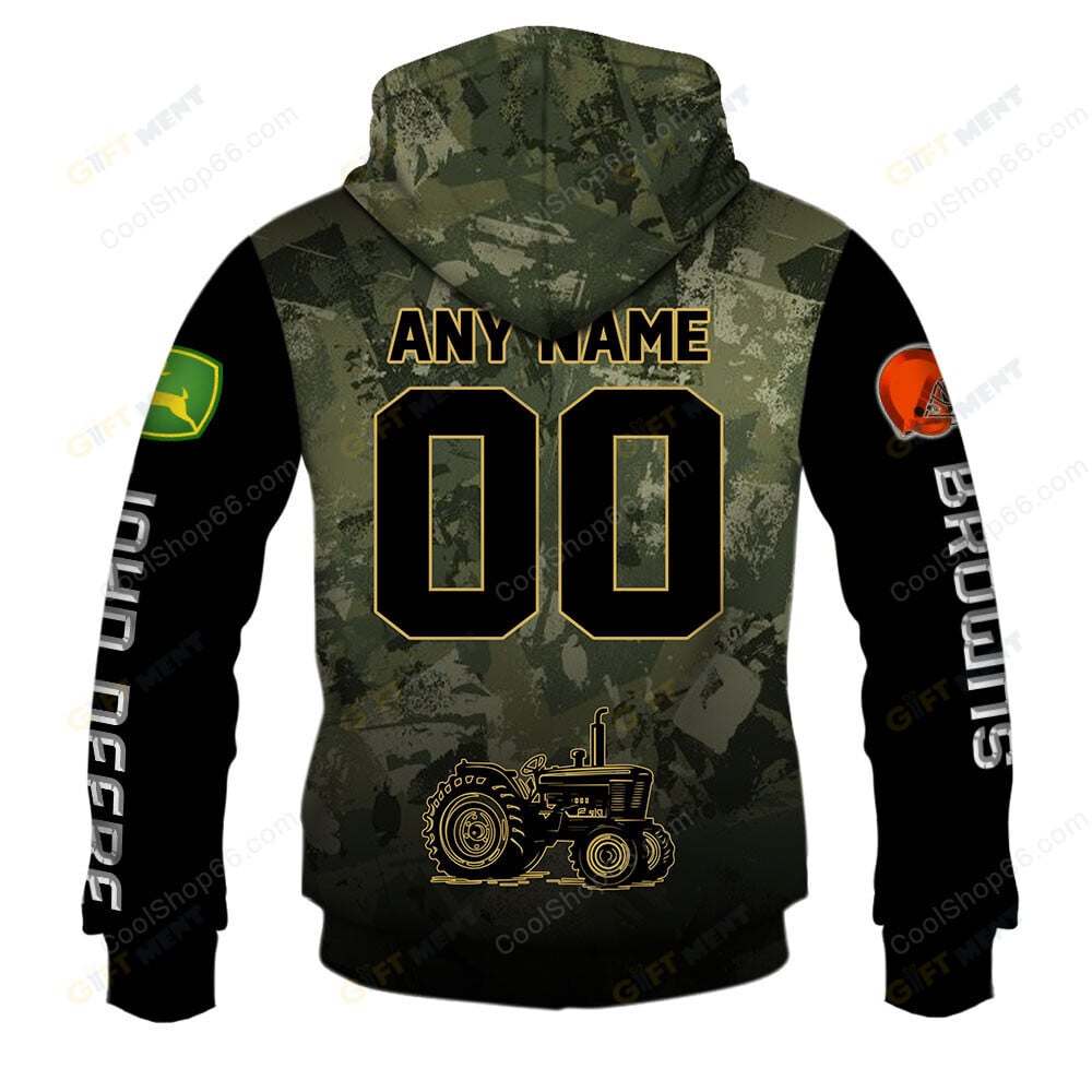 Cleveland Browns x John Deere Hoodie | Funny Green Character Premium Hoodie