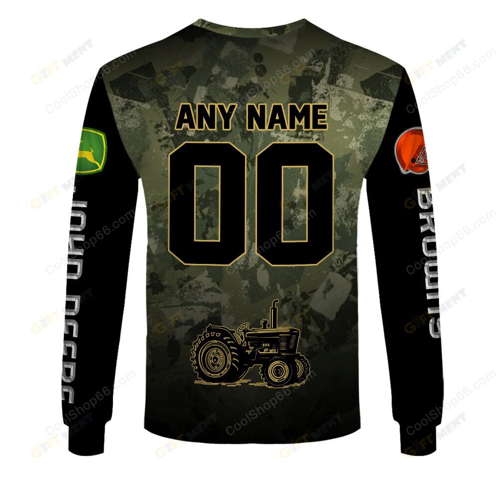 Cleveland Browns x John Deere Hoodie | Funny Green Character Premium Hoodie