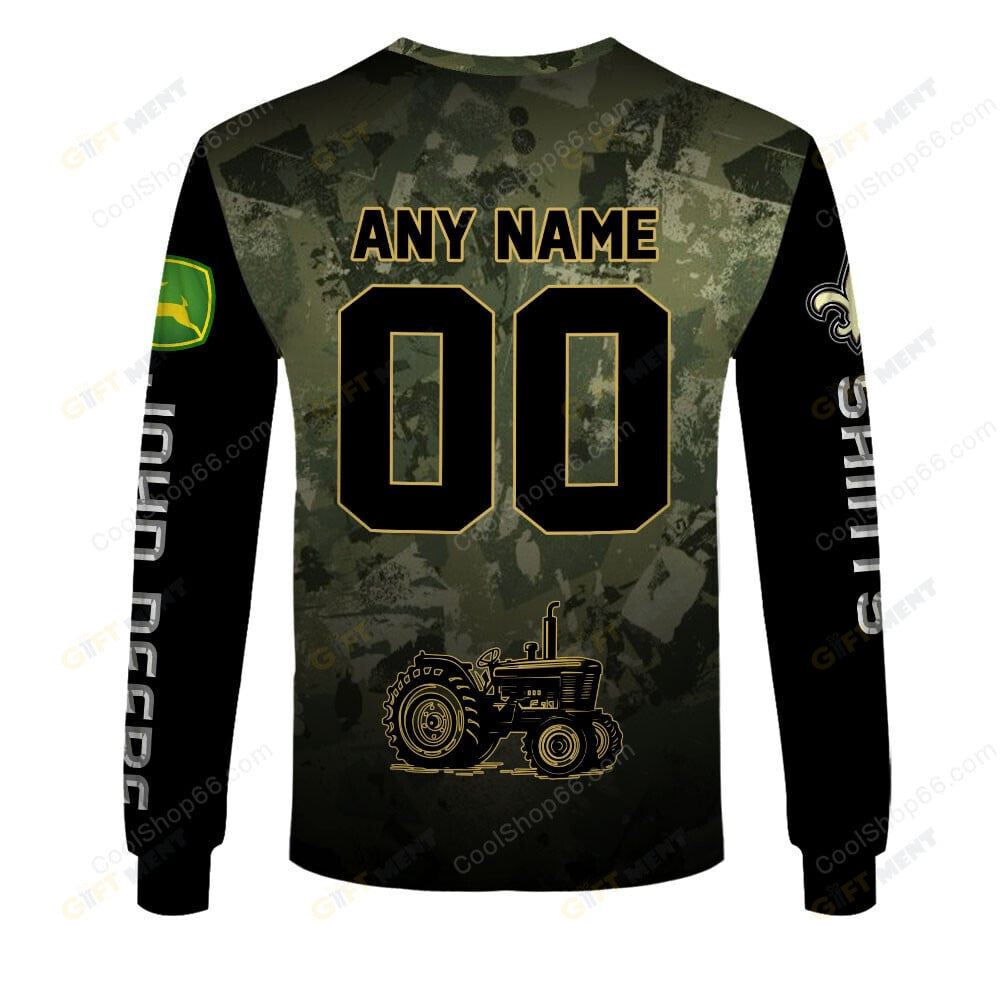 New Orleans Saints x John Deere Hoodie | Funny Green Character Premium Hoodie