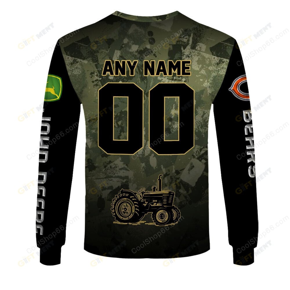 Chicago Bears x John Deere Hoodie | Funny Green Character Premium Hoodie
