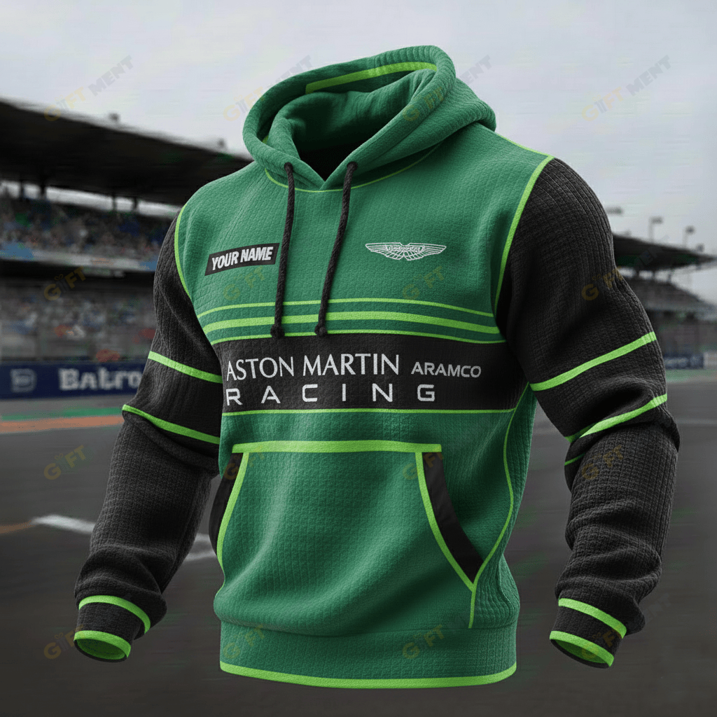 Aston Martin Aramco 3D Waffle Hoodie