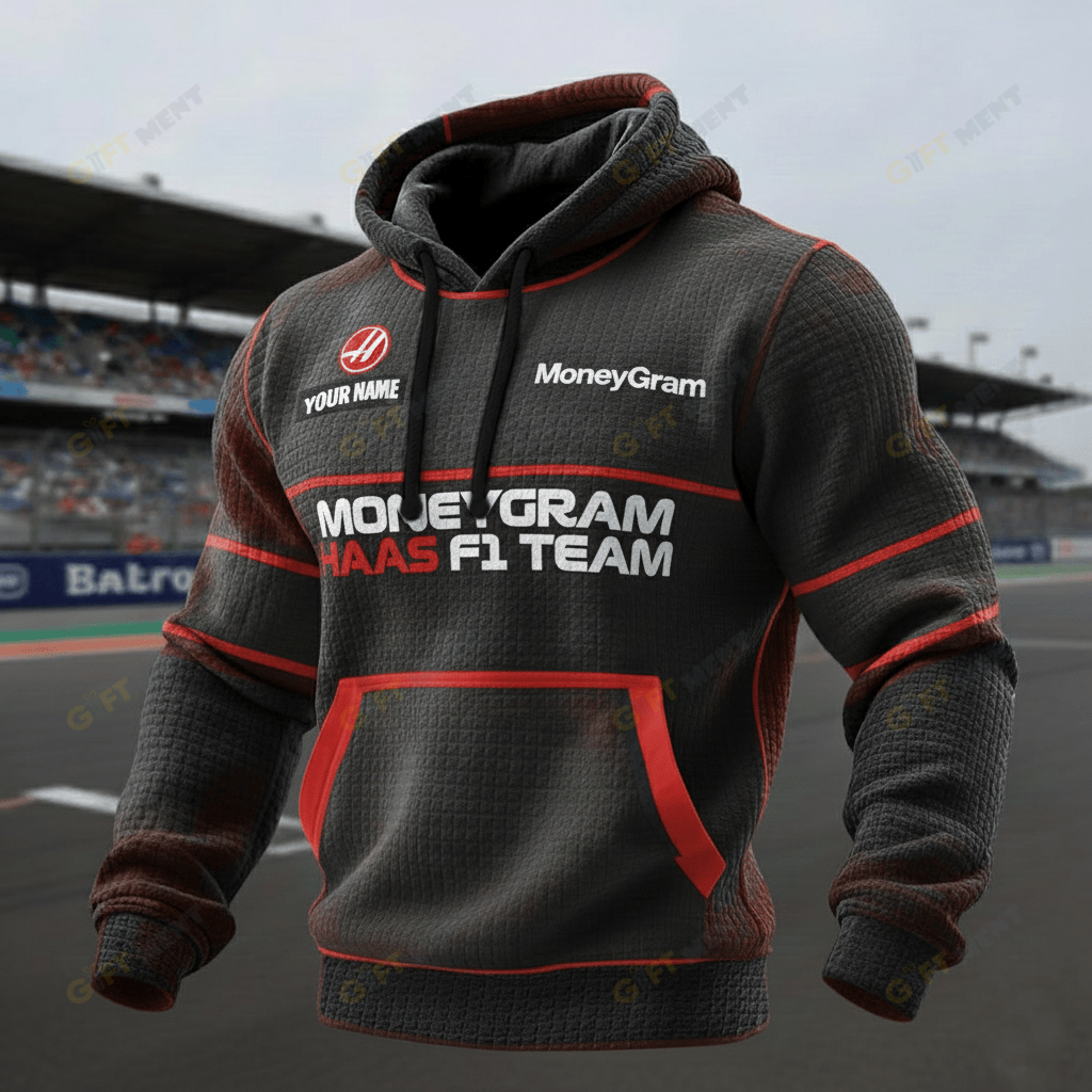 MoneyGram Haas F1 Team 3D Waffle Hoodie