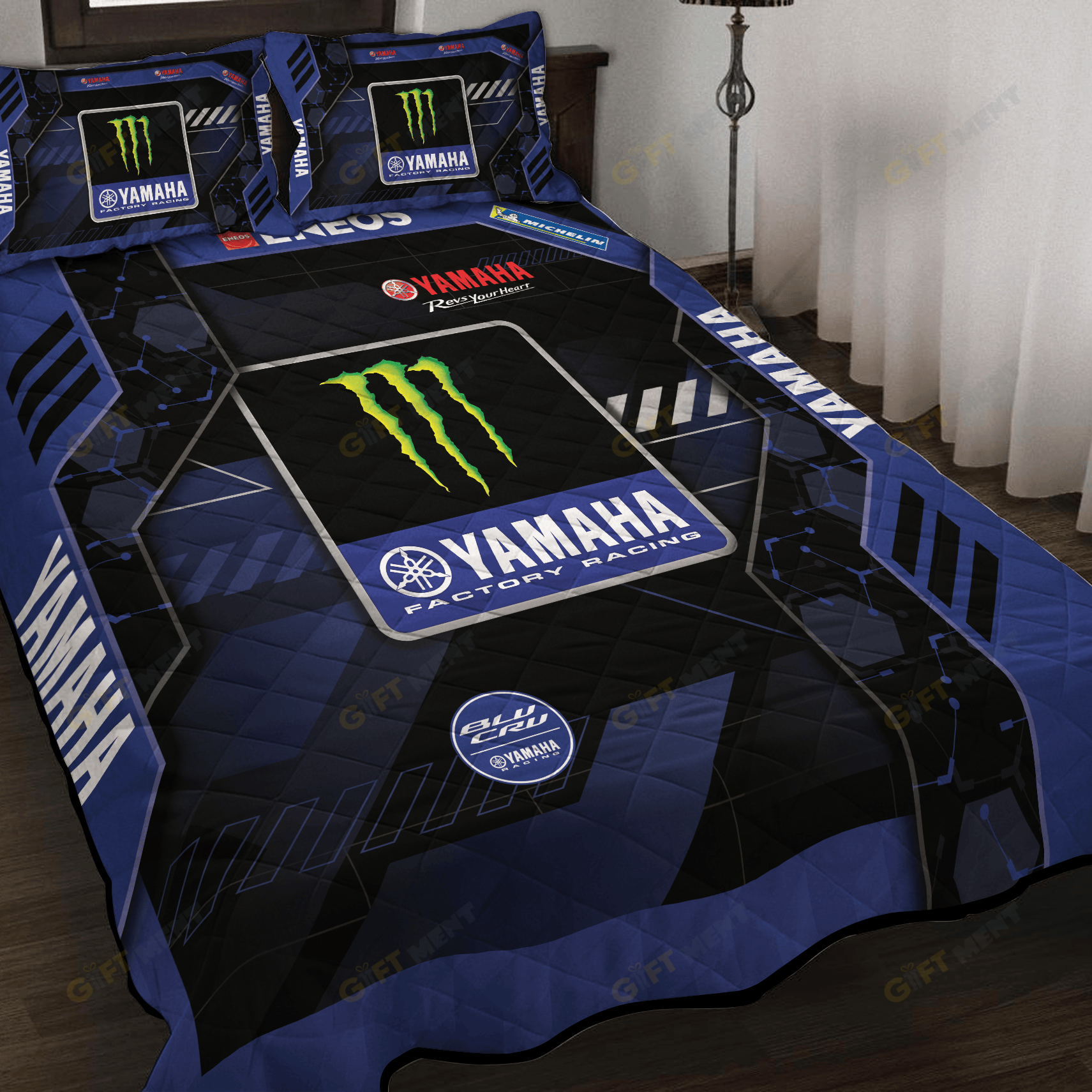 Monster Energy Yamaha Inspired Full Bedding Set