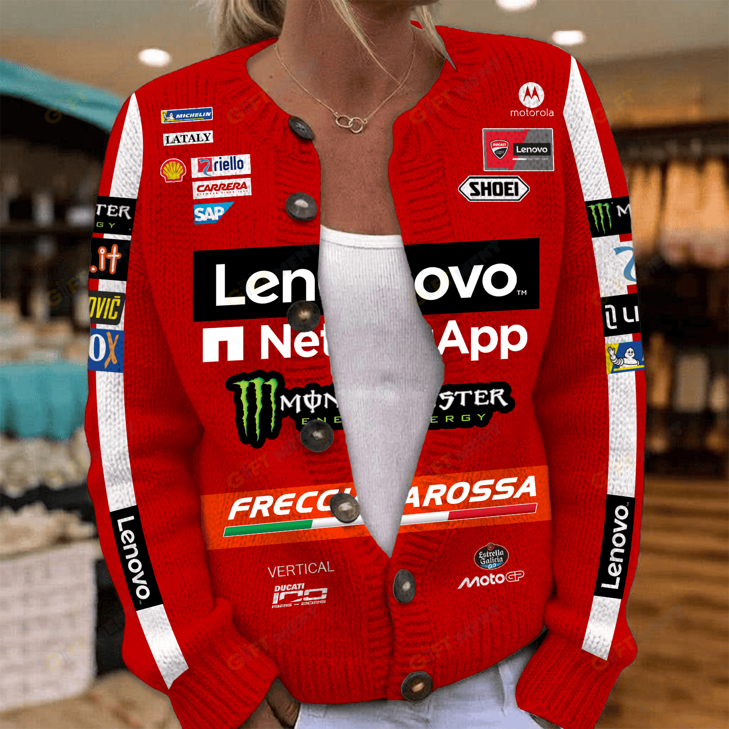 Ducati Lenovo Team Inspired Knit Cardigan