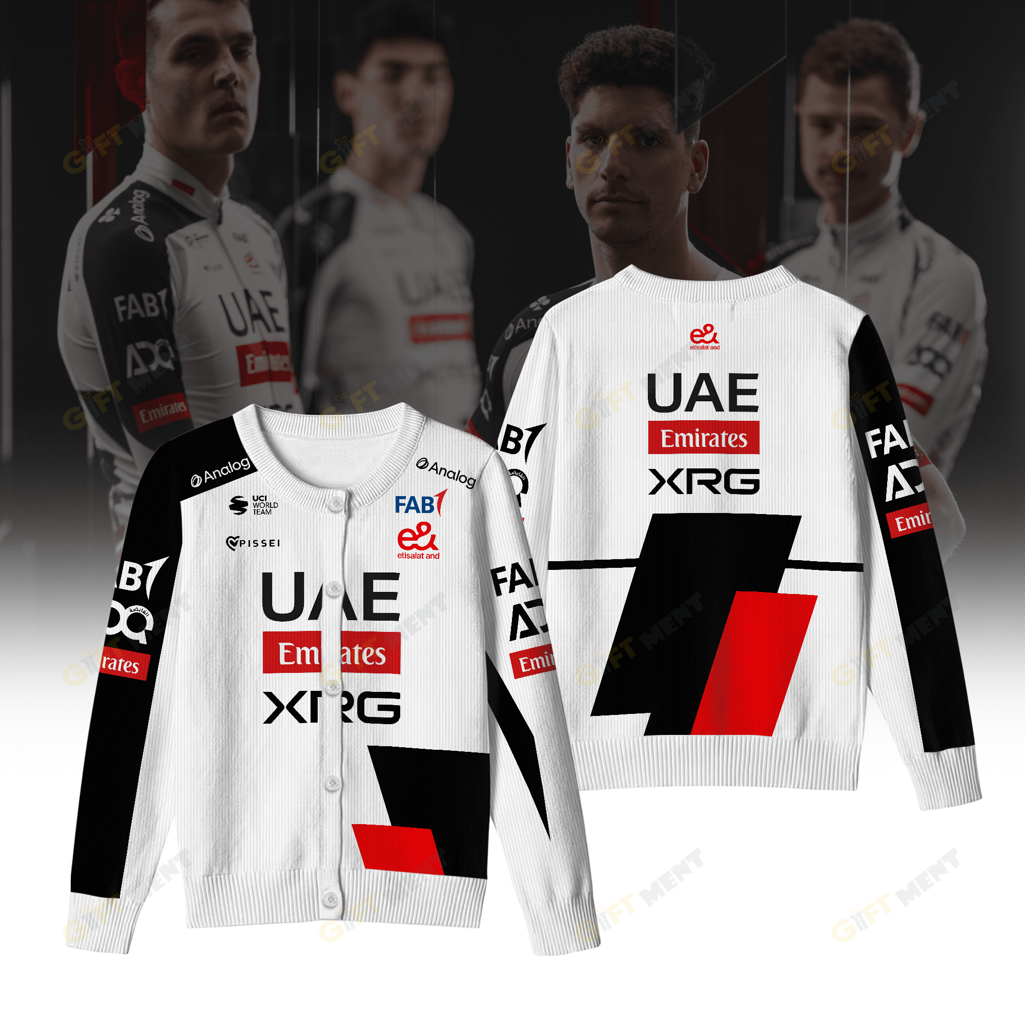 UAE Team Emirates XRG Inspired Crewneck Cardigan Pro Cycling Style