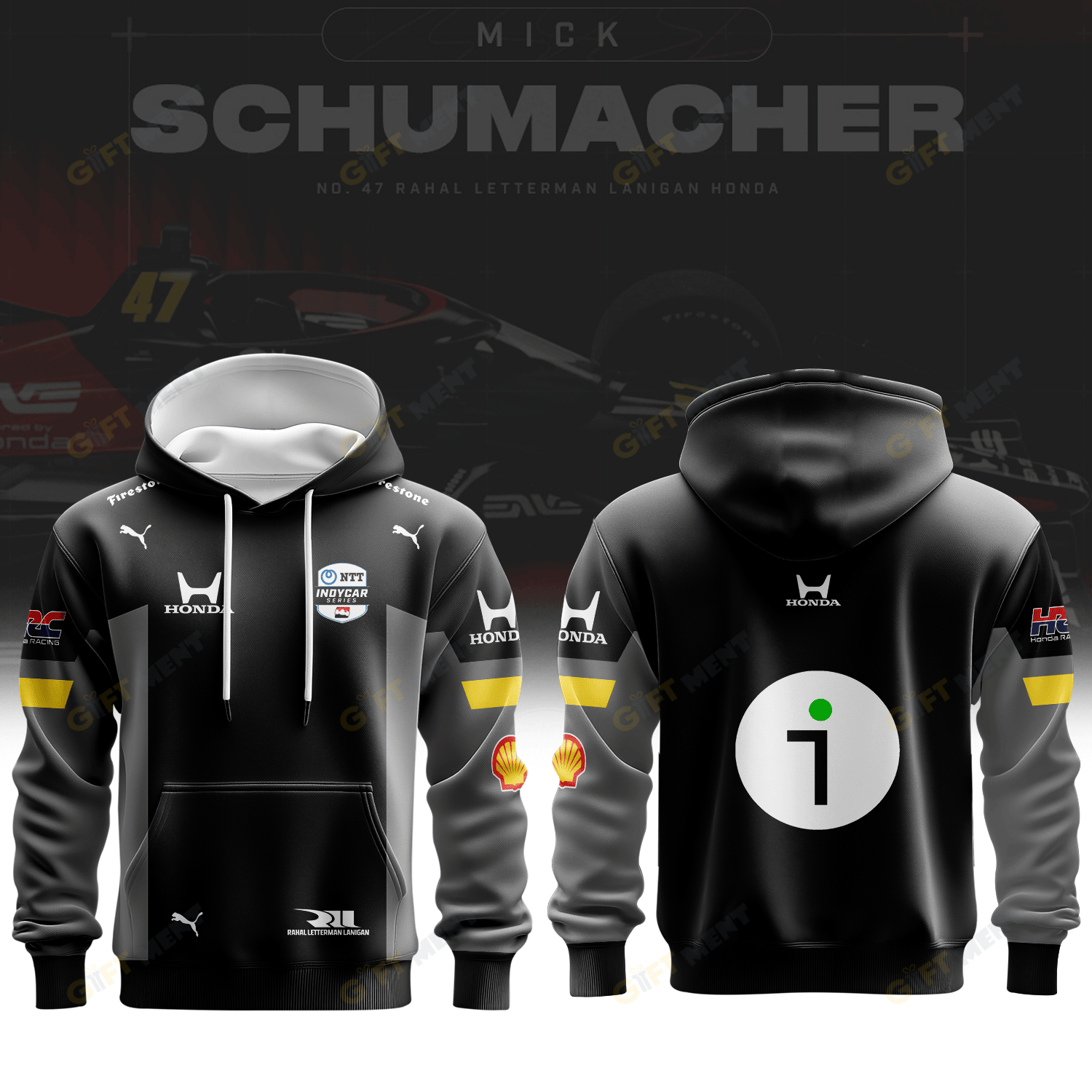 Rahal Letterman Lanigan Racing Mick Schumacher Inspired 3D Apparel