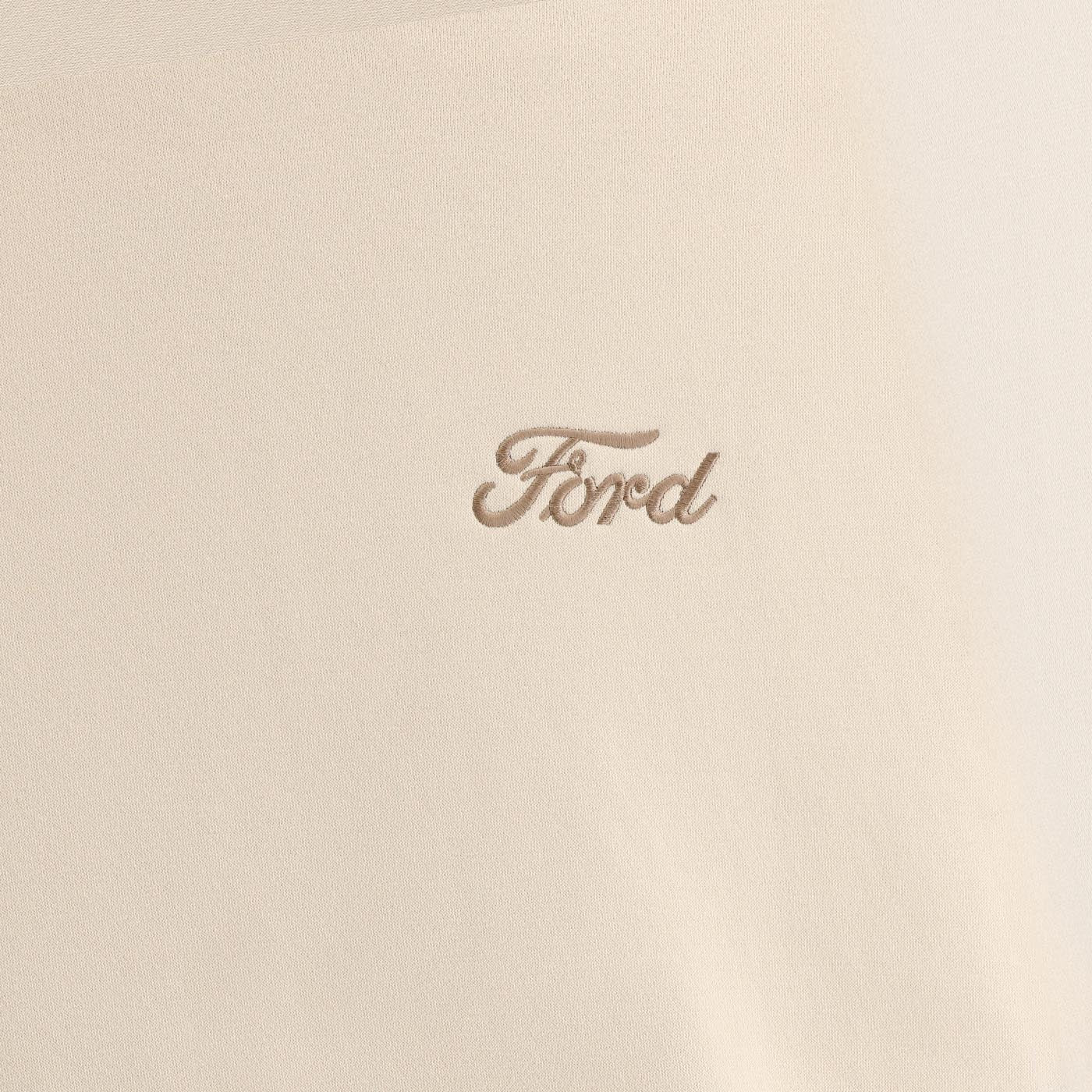 Ford Script Cream Oversized Hoodie