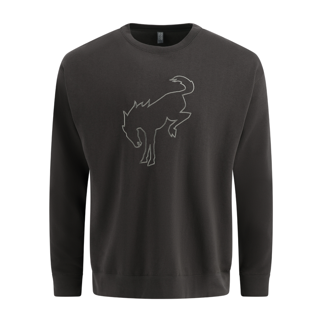 Ford Bronco Womens Charcoal Fleece Crewneck Sweatshirt