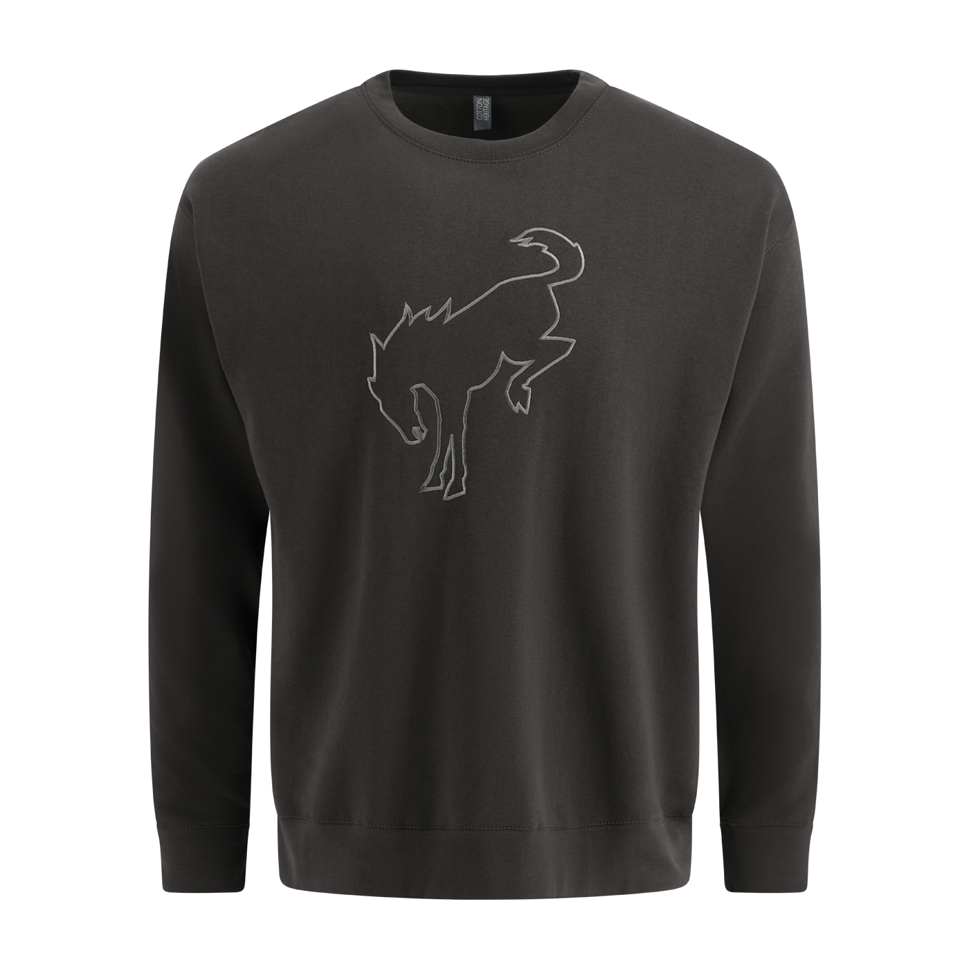 Ford Bronco Womens Charcoal Fleece Crewneck Sweatshirt