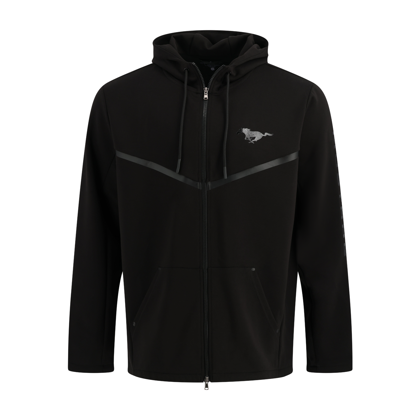 Ford Mustang Mens Black Zip Up Hoodie