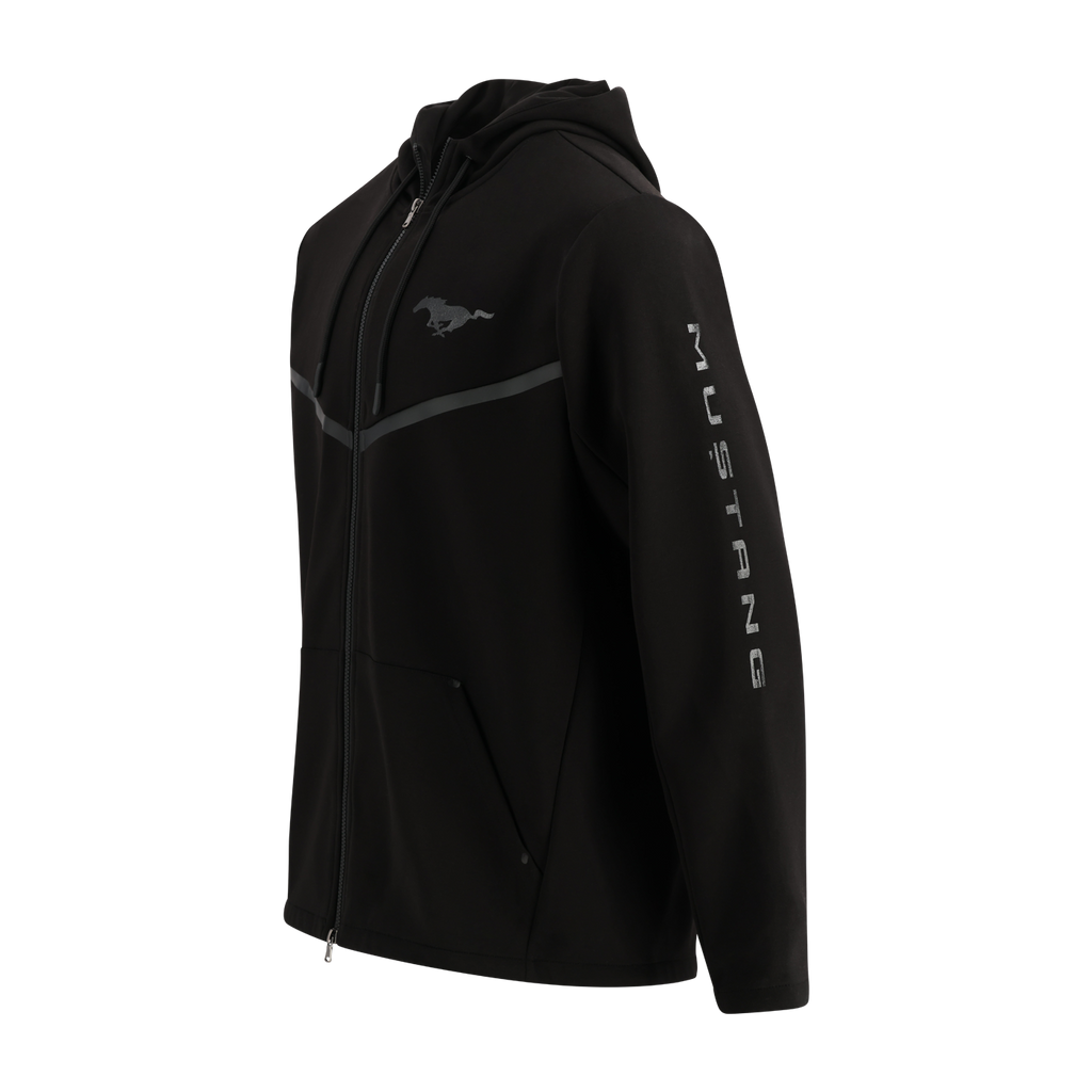 Ford Mustang Mens Black Zip Up Hoodie
