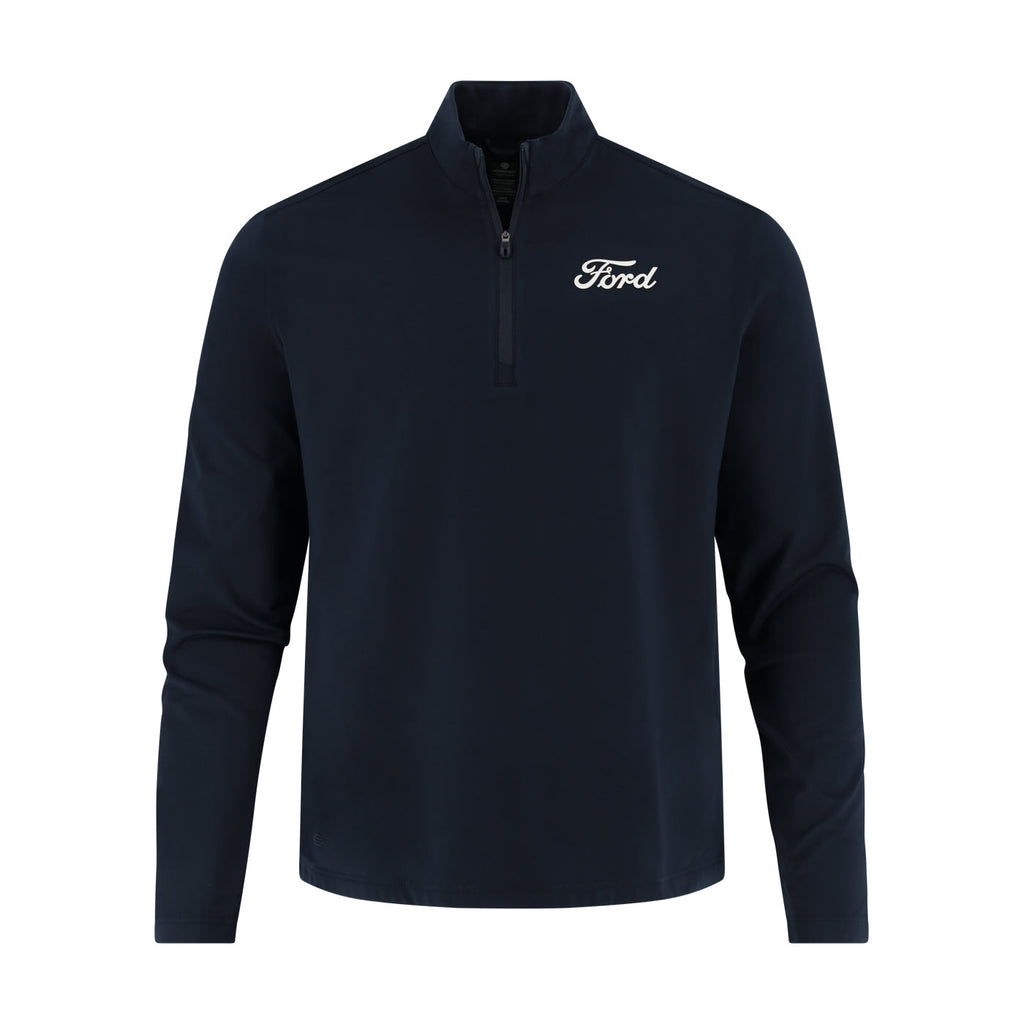 Ford Script Mens Pullover Quarter Zip Sweatshirt