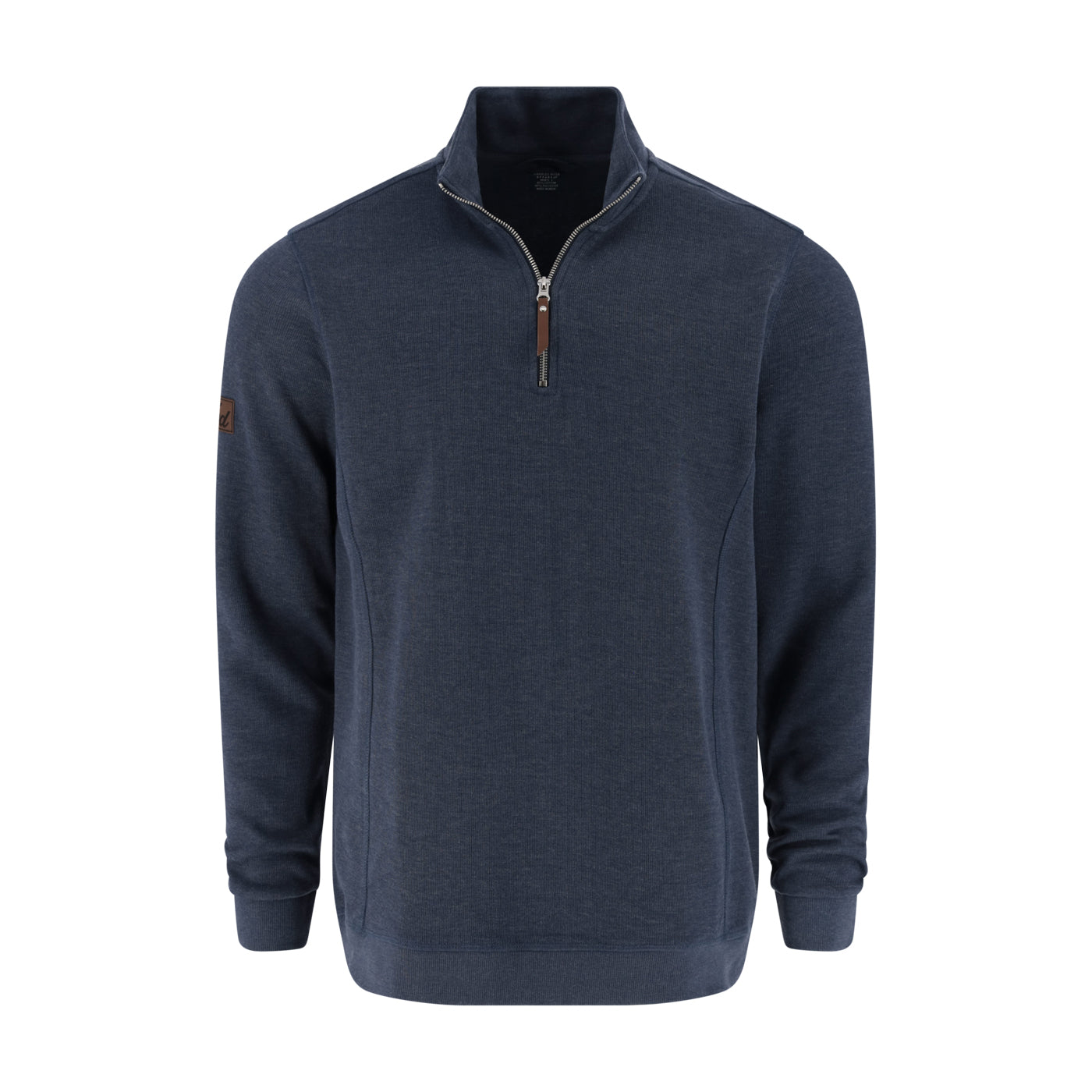 Ford Mens Heather Navy Quarter Zip Sweatshirt
