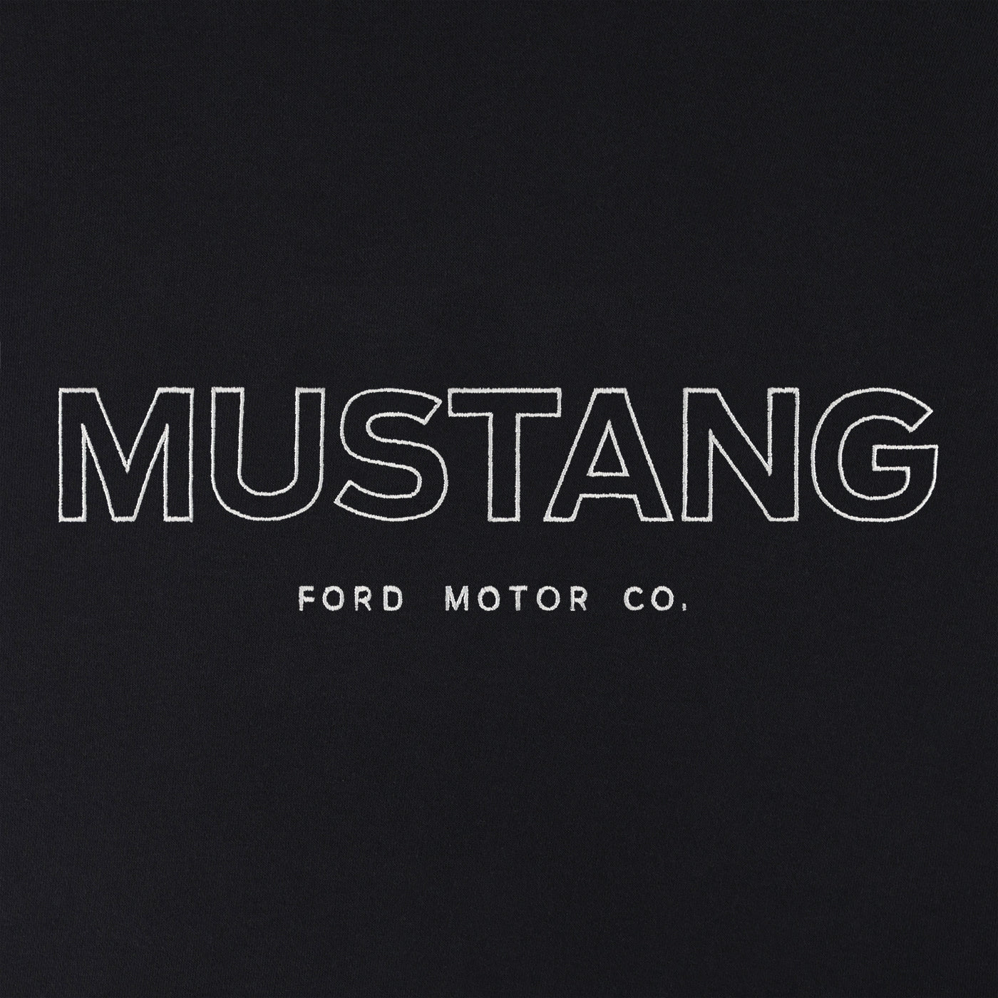 Ford Mustang Mens Black Block Letter Hoodie