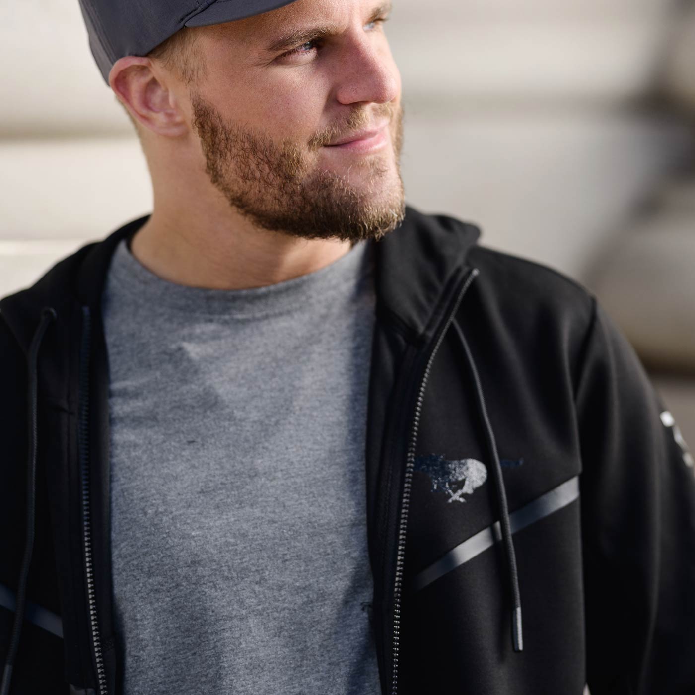 Ford Mustang Mens Black Zip Up Hoodie