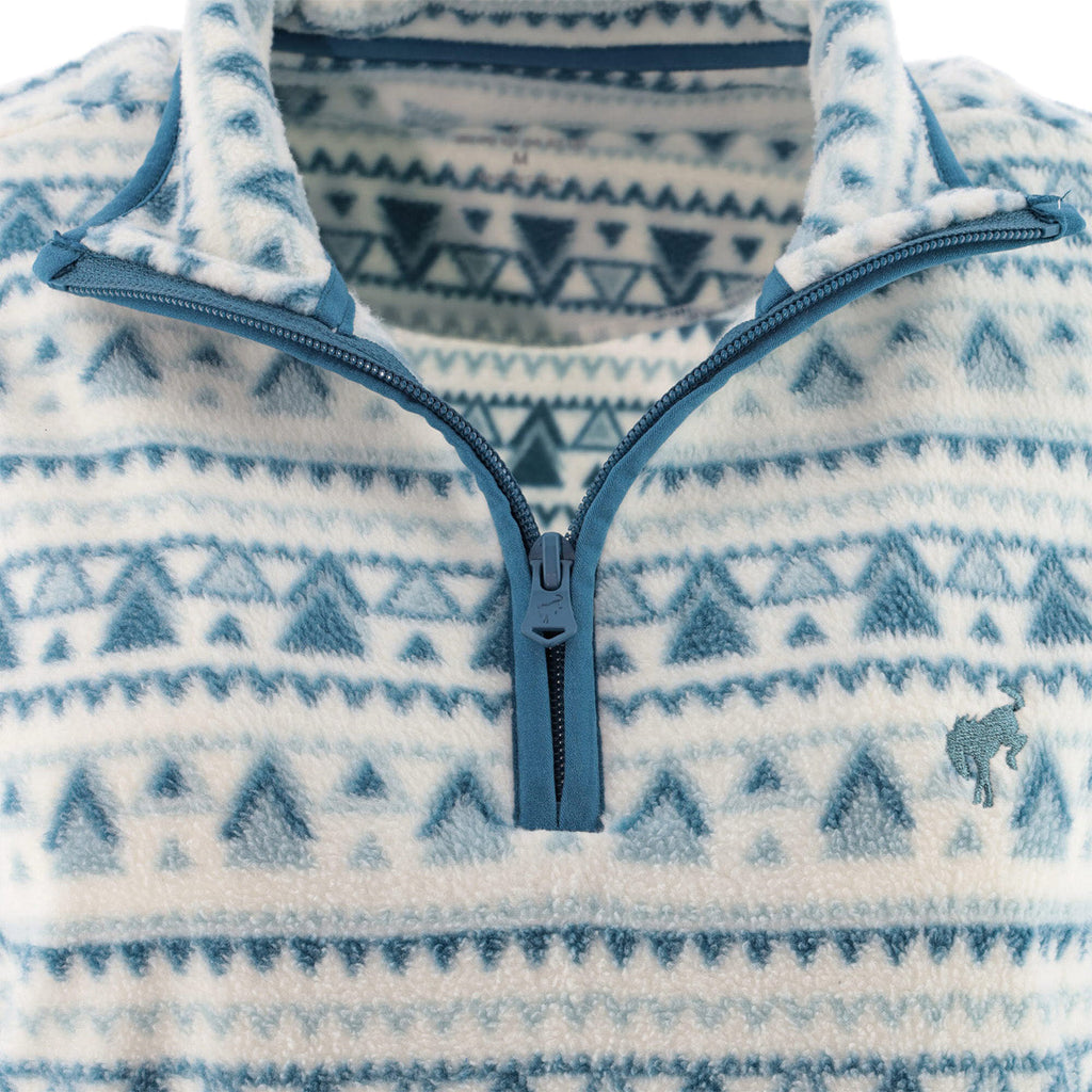 Ford Bronco Womens Aztec Print Fleece Pullover Quarter Zip