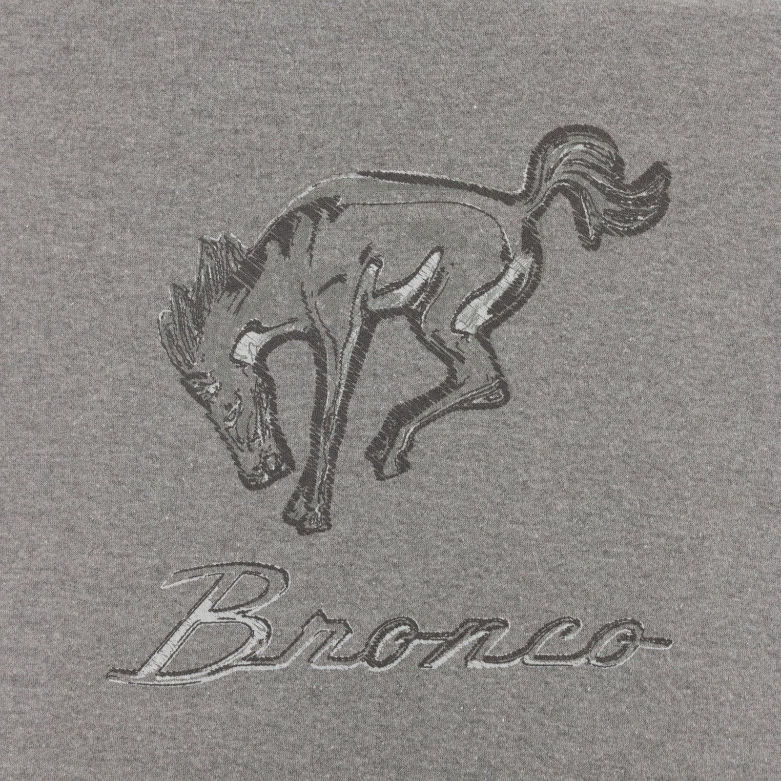 Ford Bronco Womens Gray Relaxed Fleece Crewneck Sweatshirt