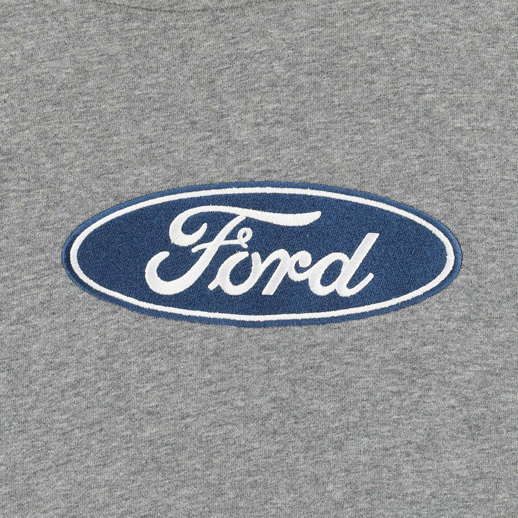 Ford Oval Mens Gray Pullover Fleece Hoodie