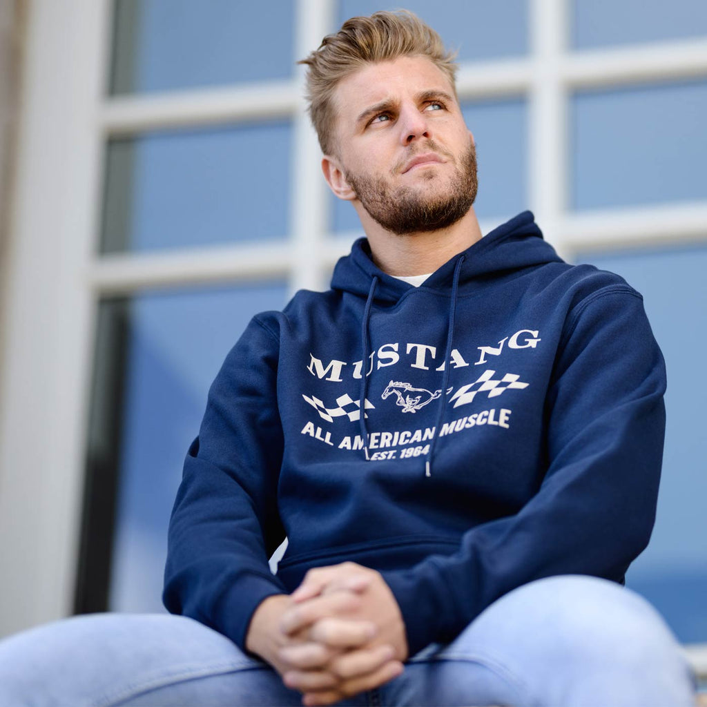 Ford Vintage Mustang 1964 All American Muscle Mens Hoodie