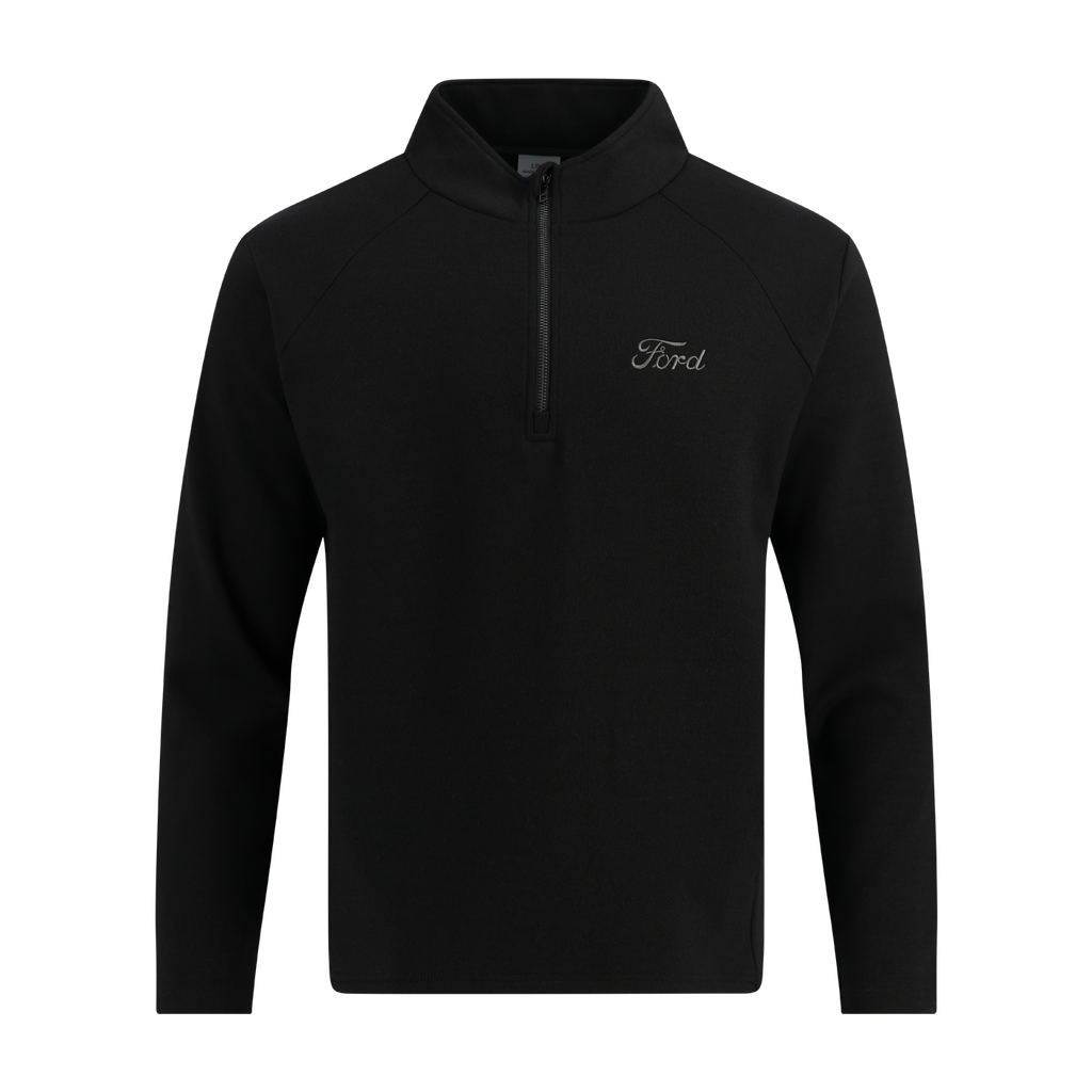 Ford Mens Black Long Sleeve Performance Quarter Zip