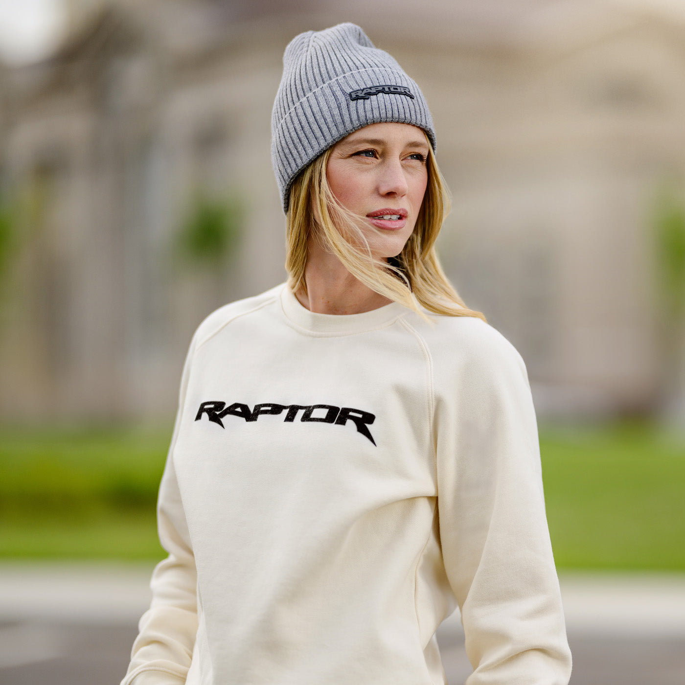 Ford Raptor Cream Fleece Crewneck Sweatshirt