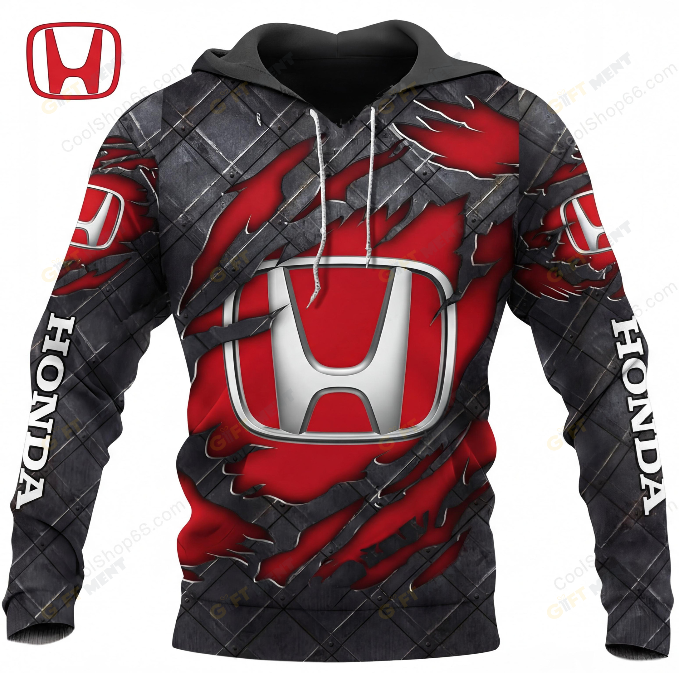 Honda Black Metal  3D Apparel Hoodie, Kid Hoodie, T Shirt, Zip Hoodie, Sweatshirt