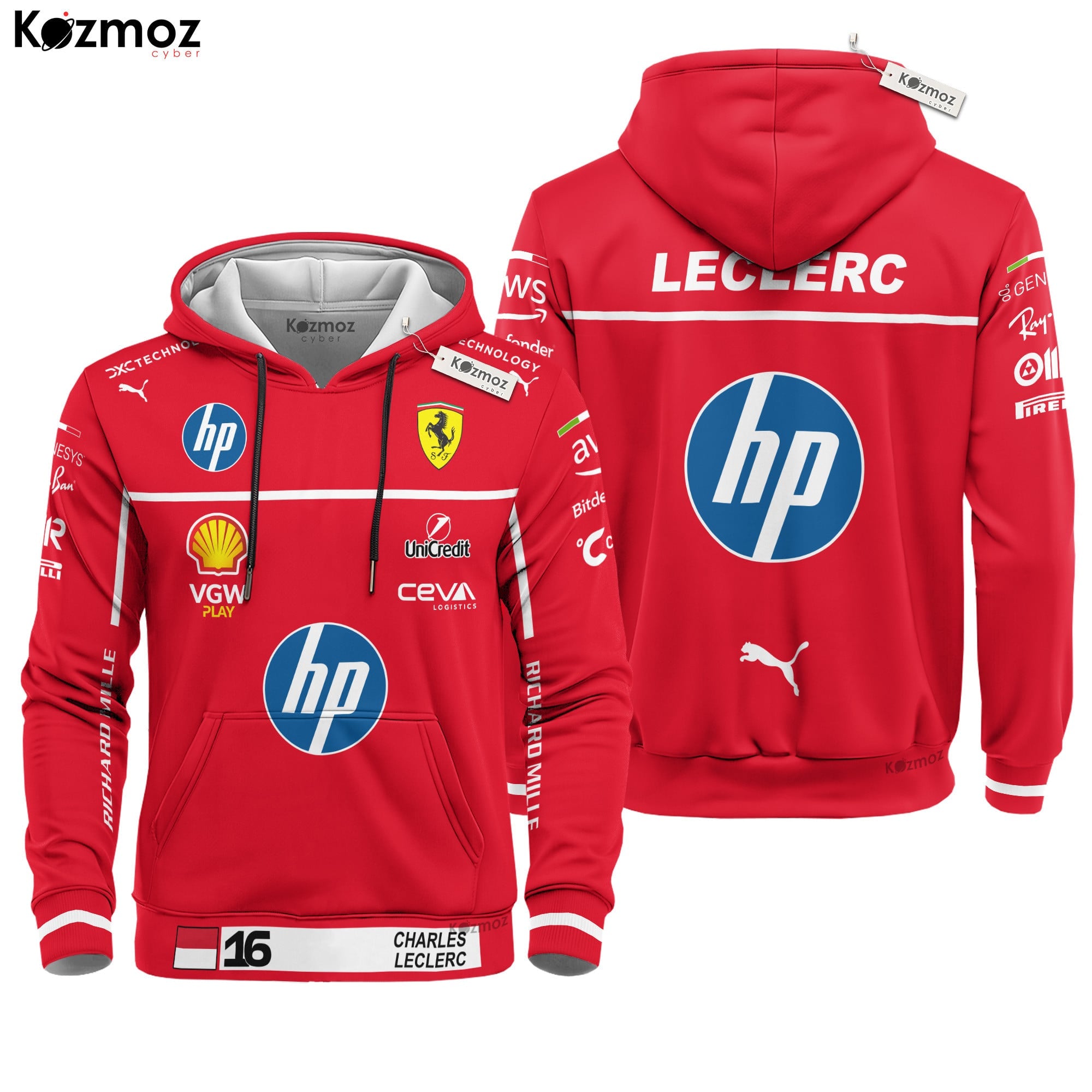 Charles Leclerc Racing Costume 2025 Collection - SF Racing Team -