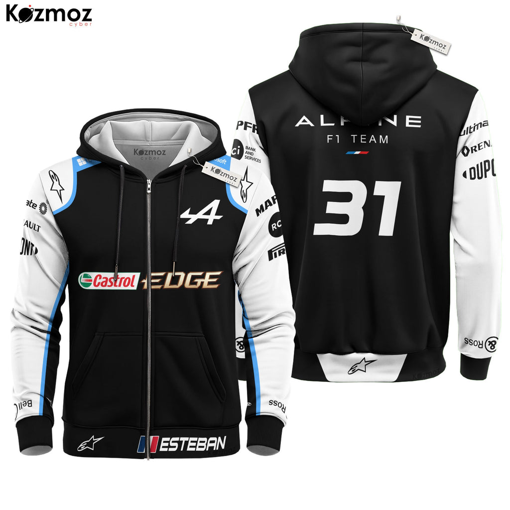 Esteban Ocon Racing Costume 2021 Race Used Alpine Racing Team -