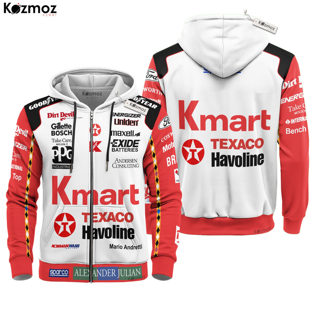 Mario Andretti Racing Costume Shirt Hoodie Collection - NewmanHaas  Racing Team