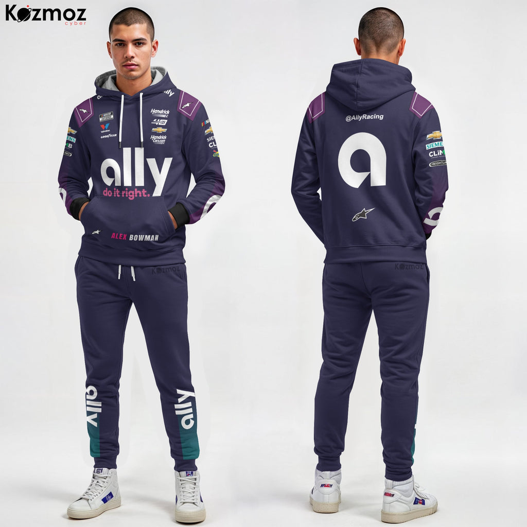 Alex Bowman Racing Costume Ally Purple 2024 Collection - Hendrick Motorsports NASCAR Racing Team
