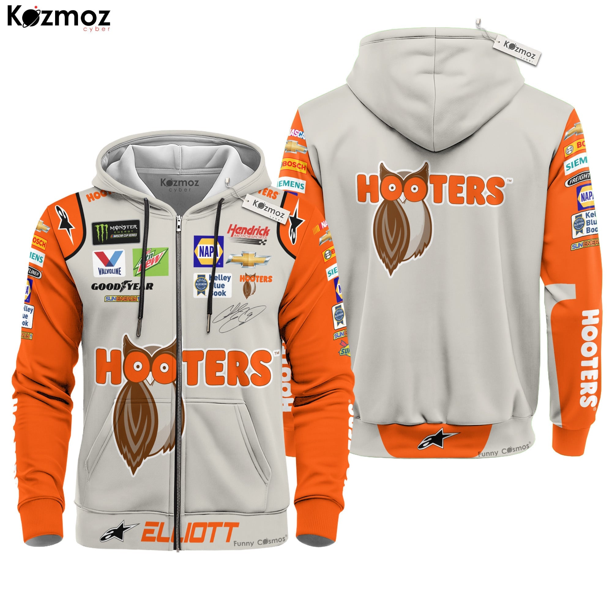 Chase Elliott Racing Firesuit Costume Hooters COA 2018 Collection - Hendrick Motorsports NASCAR Racing Team